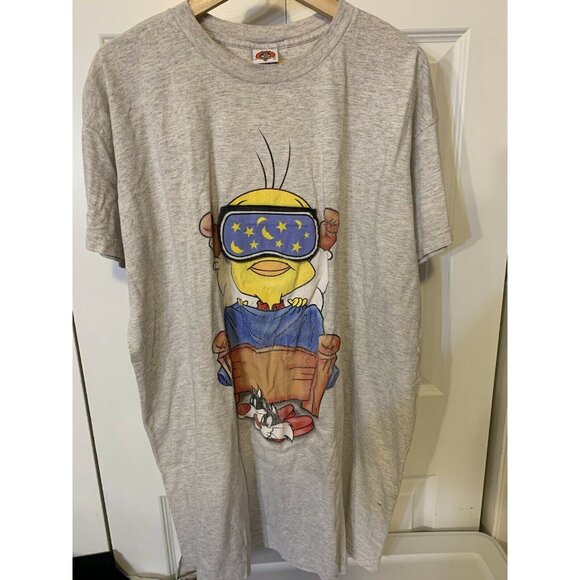 Vtg Tweety Bird T ShIrt Wights Out 1999 Looney Tunes Warner Bros Sz XL OSFM Rare - Picture 5 of 11